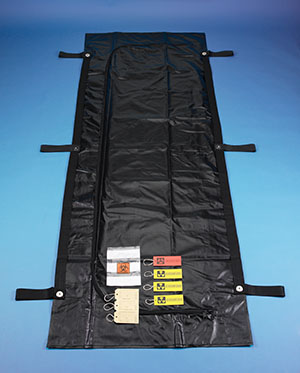 Busse Hospital Disposables, Inc. Disaster Bag, Black, with 6 Handles, 34" x 96"