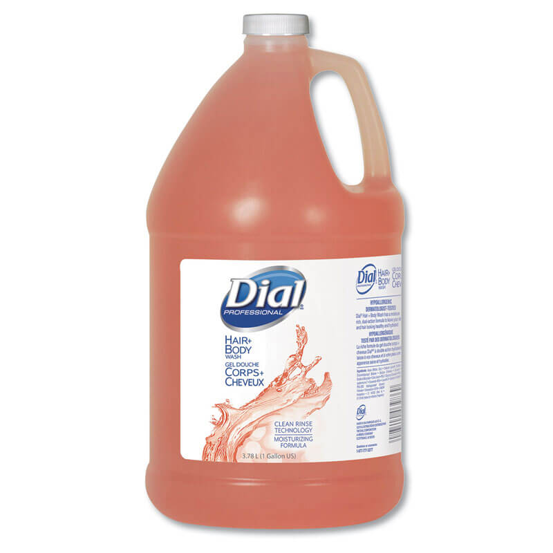 Dial Corporation Hair & Body Wash, 1 Gallon, 1 Pump, 4/cs (48 cs/plt)