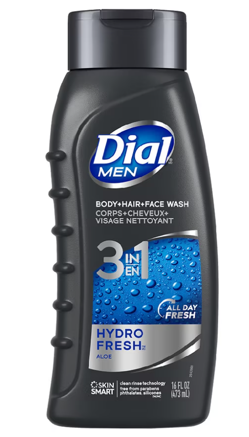 Dial Corporation Body Wash, Dial for Men, Hydro Fresh, 16 oz