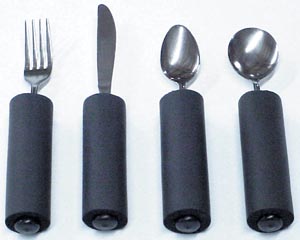 Built-Up Utensils, Set of 4 Includes: Fork, Knife, Teaspoon & Soup Spoon