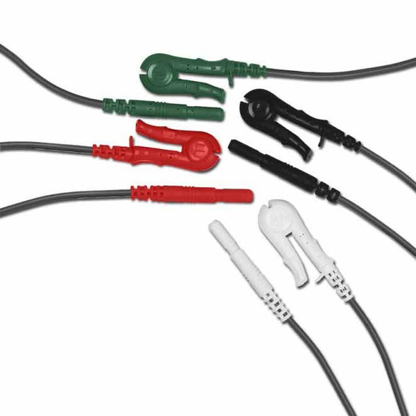 Conmed 24 inch R Series Grabber Safety Leadwire, White/Red/Black, 3/Pack