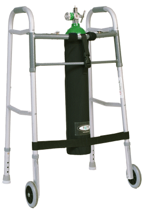 TO-2-TE Oxygen Tank Carrier For Wheeled Walker, Holds E Cylinder