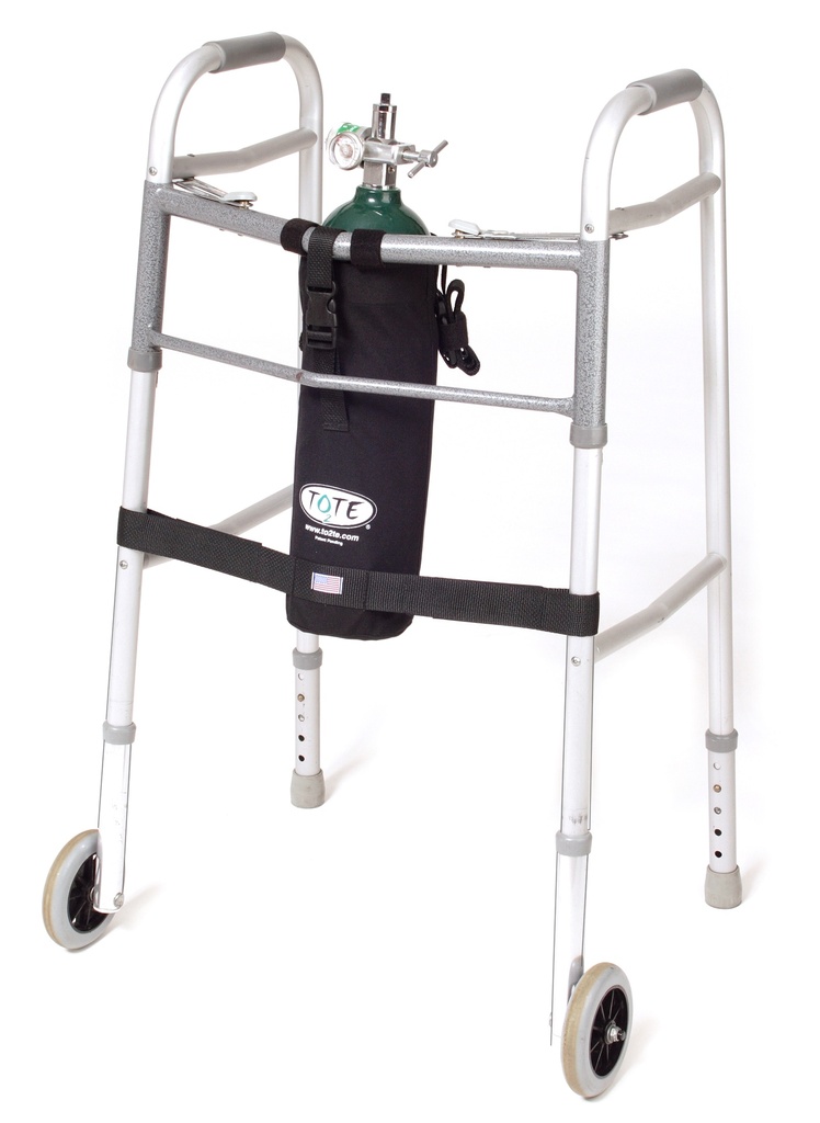 TO-2-TE Oxygen Tank Carrier For Wheeled Walker, Holds D Cylinder