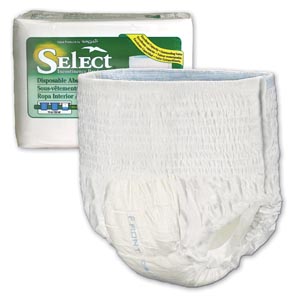 Underwear, X-Large Select DAU, 48"-66", 210-250 lbs, Capacity 19.0 fl oz, 14/bg, 4bg/cs