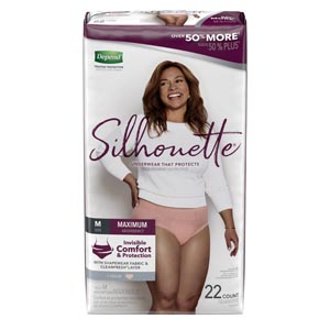 Silhouette Underwear, Maximum Absorption, Women, Medium, 22/pk, 2 pk/cs