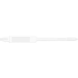 Wristband, Adult, Insert, Self Adhesion, Tri-Laminate, Mega Wide, White, 250/bx