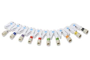 Banana Adapters, Adult/Pediatric, Banana w/ Clip, 10/st, Compatible w/ OEM: 900178-003
