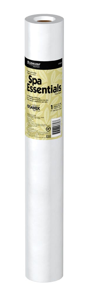 SpaEssentials® Smooth Waxing Table Paper, 27" x 225 ft, White, 12 rl/cs (45 cs/plt)