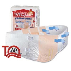 AIR-Plus Bariatric Briefs, 70"-106", Capacity 34 fl oz, 8/pk, 4 pk/cs (30 cs/plt)