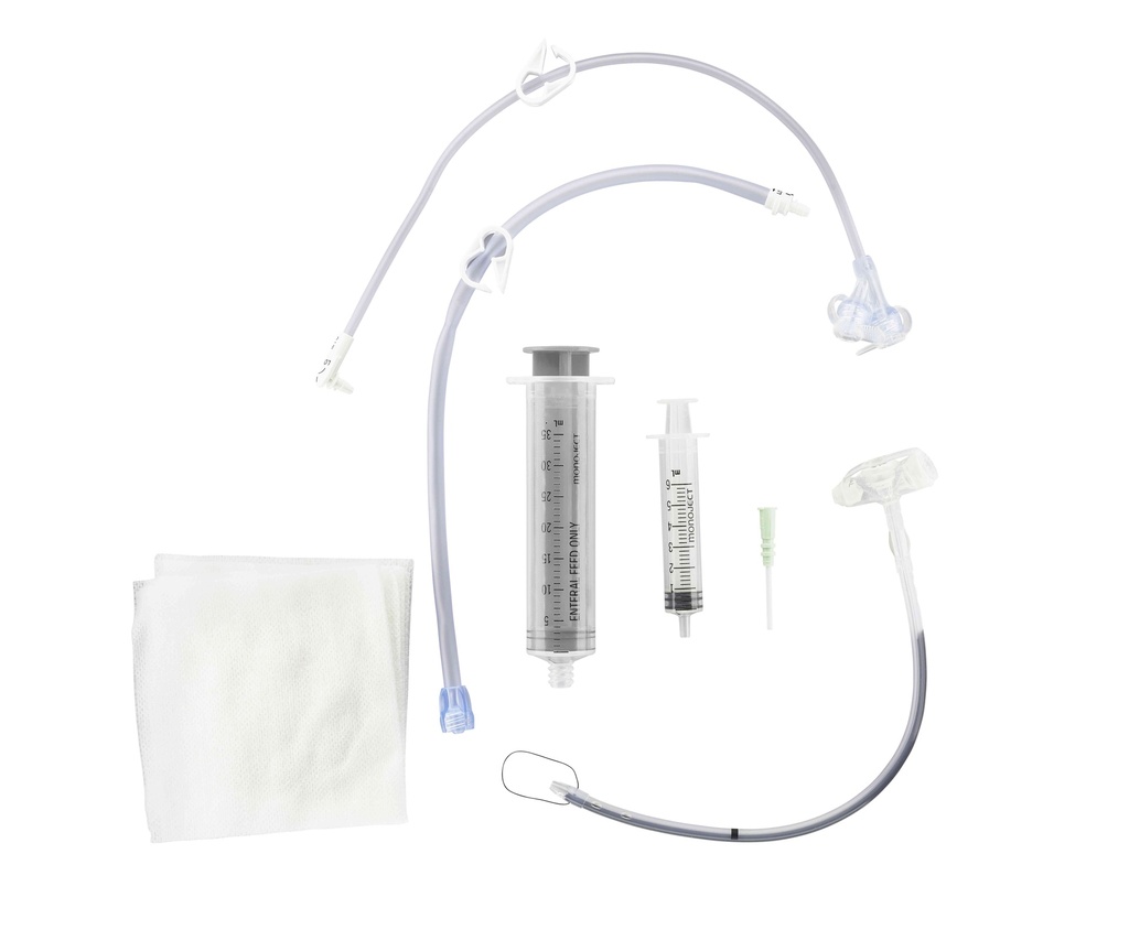Avanos Mic-Key 60 cm Bolus Feed Extension Set with Straight Connector, 5/Case