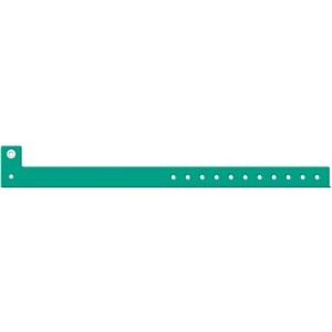 Wristband, Adult/ Pediatric, L Shape Tri-Laminate, Custom Printed, Green, 500/bx