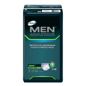 Protective Underwear, Men, Medium/ Large, 34" - 50" Hip Size, White, 16/pk, 4 pk/cs