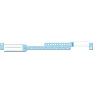 Wristband Set, 2-Part, Mother-Baby Set, Insert, Custom Printed, Blue, 150/bx