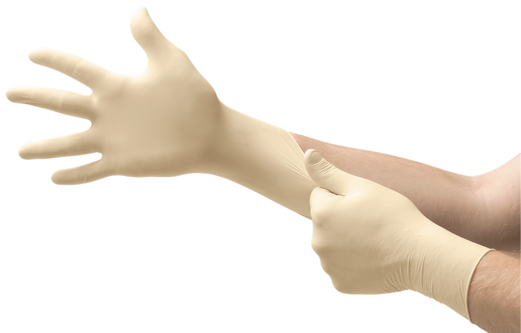 Ansell Exam Glove, Powder-Free, Large, White, Non-Sterile, 100/bx, 10 bx/cs