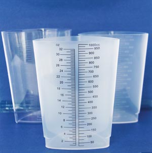Triangular Graduate, Polystyrene, Graduated, Clear, 10/slv, 20 slv/cs