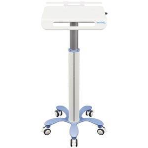 WorkFlo Roll Stand, Adjustable Height, Laptop Security Bracket, Locking Casters