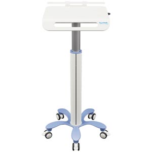 WorkFlo Roll Stand, Adjustable Height, Laptop Security Bracket, Locking Casters