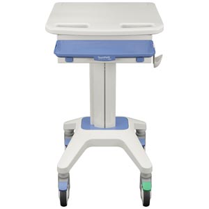 WorkFlo Cart, Laptop, Non-Powered, Manual Lift, 8 ft Coiled Power Cord (NEMA 5-15P)