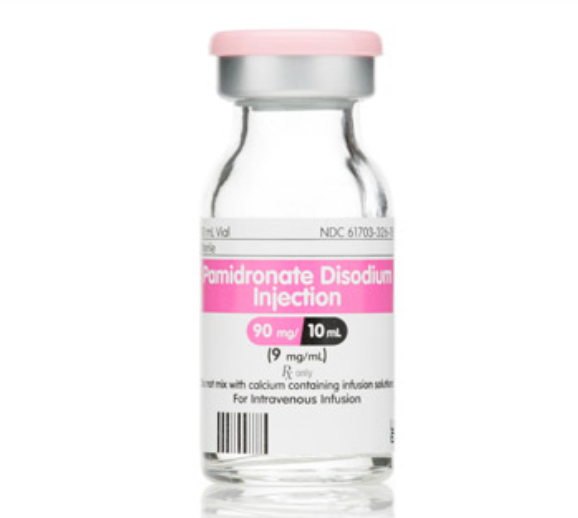 Pamidronate Disodium Injection, 9 mg/ml, 10ml Vial, Single Dose, Glass Fliptop Vial (Rx)