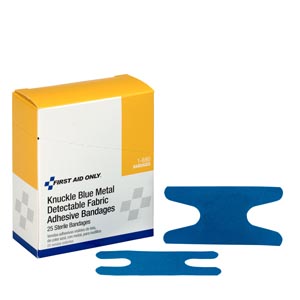 Fabric Knuckle Bandages, Blue Metal Detectable, 25/bx