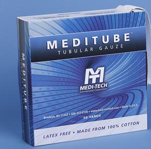 MediTube Cotton Tube Gauze, 50yds, Small Fingers, Toes, Size 1, Flat Width 5/8"