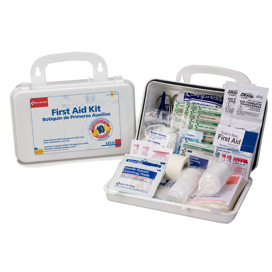 First Aid Only 10 Person Bulk First Aid Kit with Gasket & Plastic Case