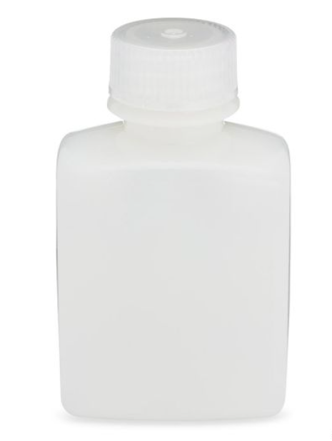 Diamond RealSealBottle, Wide Mouth Rectangular, HDPE with PP Closure, 125mL, 12/bg