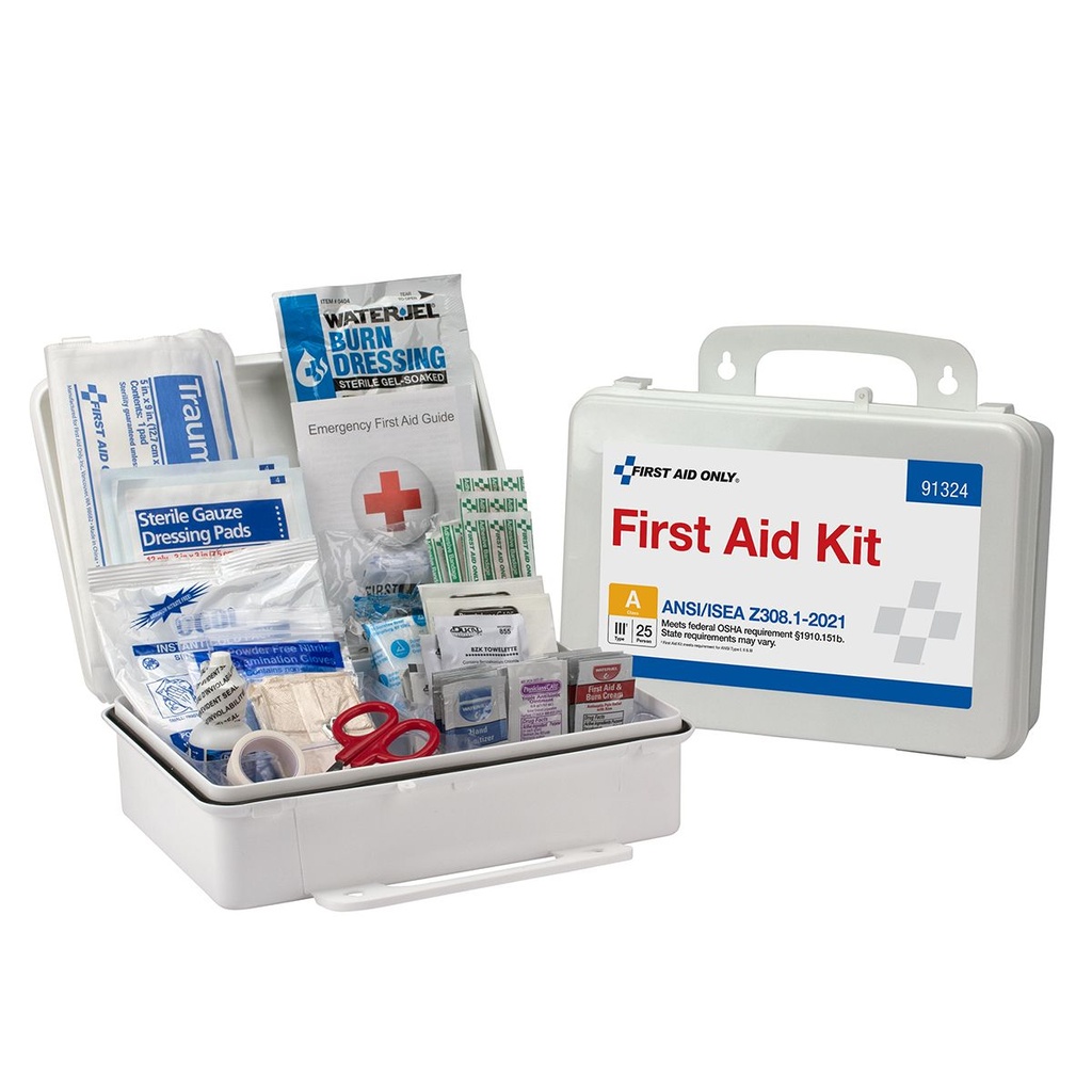 First Aid Only Weatherproof 25 Person ANSI A First Aid Kit with Plastic Case