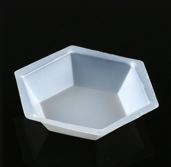 Weighing Boat, Plastic, Hexagonal, 20ml, Antistatic, Polystyrene, White, Small, 500/cs