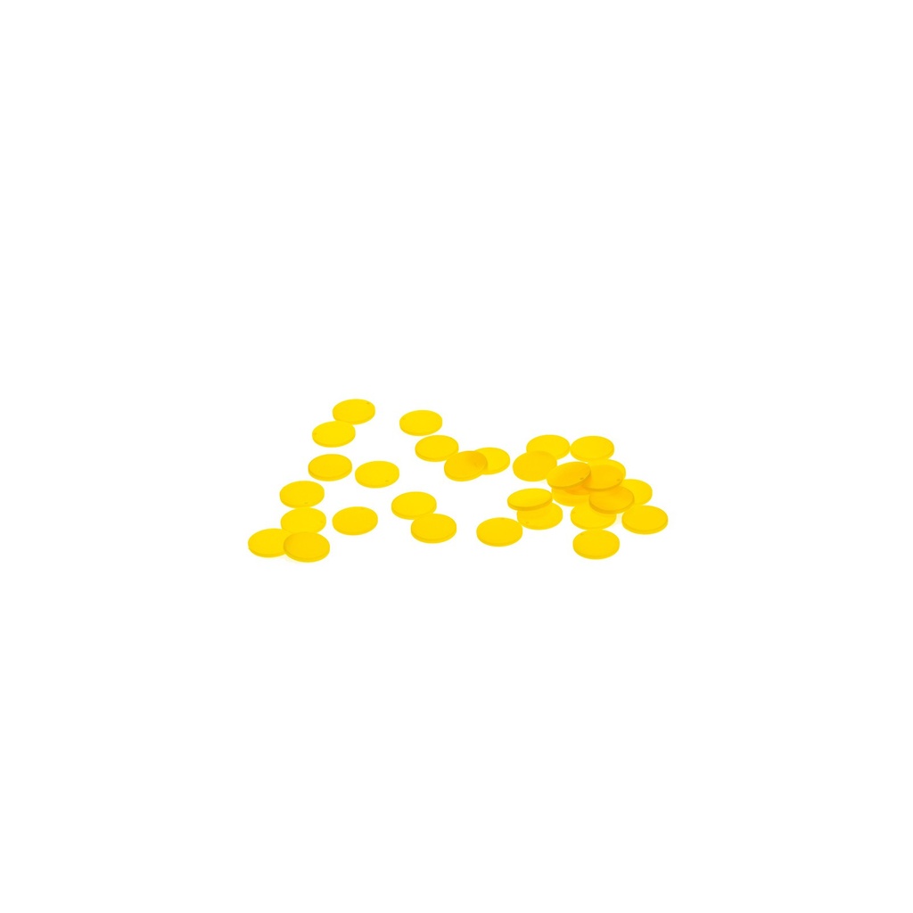 Color Coding Capinserts, 5.3 mm, Polypropylene, Yellow, 100/pk, 5 pk/cs