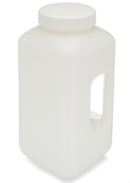 Diamond RealSealBottle, Wide Mouth with Handle, Square, HDPE with PP Closure, 4L