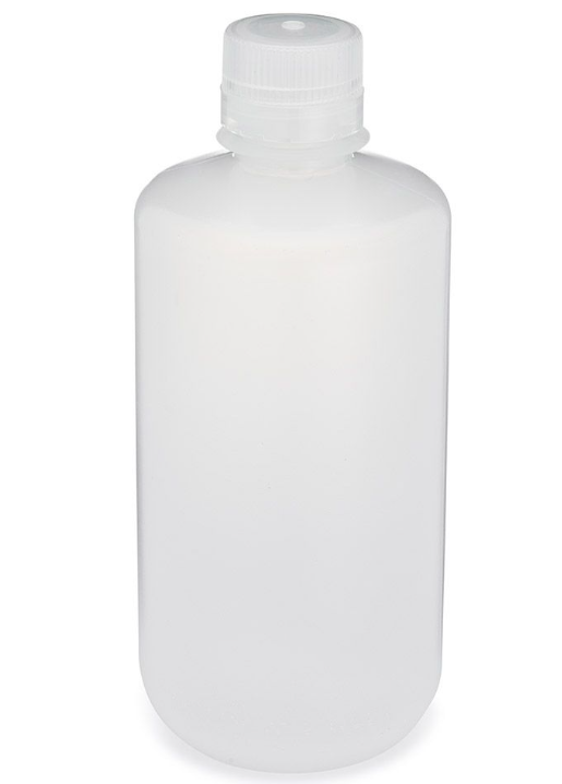 Diamond RealSealBottle, Narrow Mouth Boston Round, PP with PP Closure, 1000mL, 6/bg