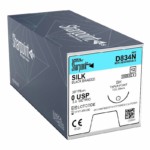 Surgical Specialties Sharpoint Plus 0 30 inch Silk Suture with Needle and Black, 12 per Box