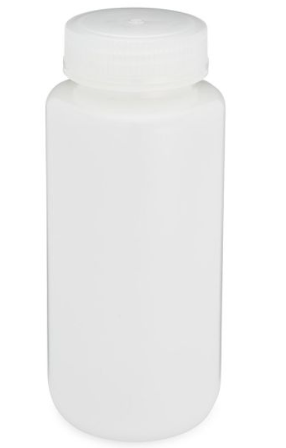 Diamond RealSealBottle, Wide Mouth Round, HDPE with PP Closure, 500mL, 12/bg