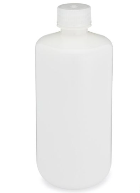Diamond RealSealBottle, Narrow Mouth Boston Round, HDPE with PP Closure, 500mL, 12/bg