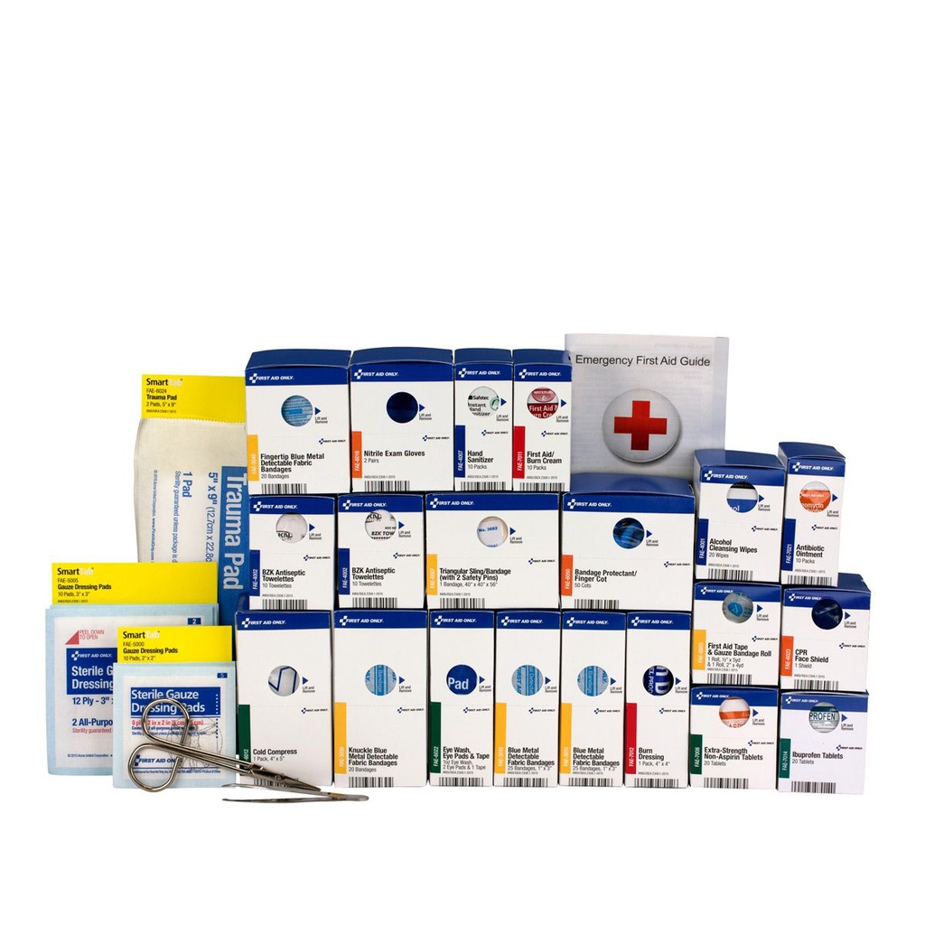 First Aid Only SmartCompliance 50 Person Large Plastic First Aid Food Service Refill with Medications
