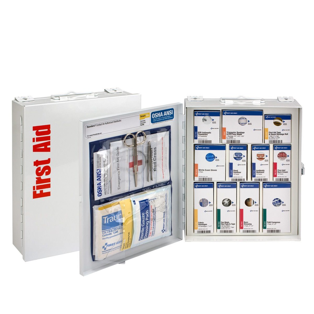 First Aid Only SmartCompliance 25 Person Class A Medium Metal First Aid Cabinet