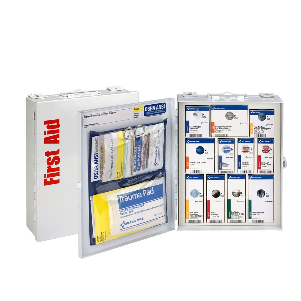 First Aid Only SmartCompliance 25 Person Medium Metal First Aid Food Service Cabinet