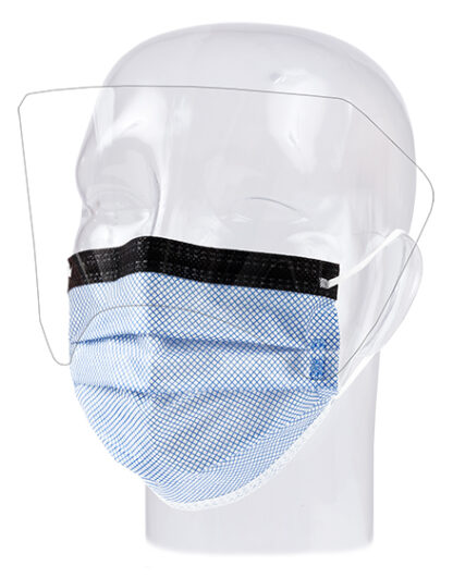 Mask, Procedure, FluidGard® 160 Anti-Fog, w/ Anti-Glare Shield, Blue Diamond, 100/cs