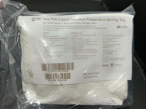Wet PVP-I Small Procedure Tray, Sterile, 20/cs