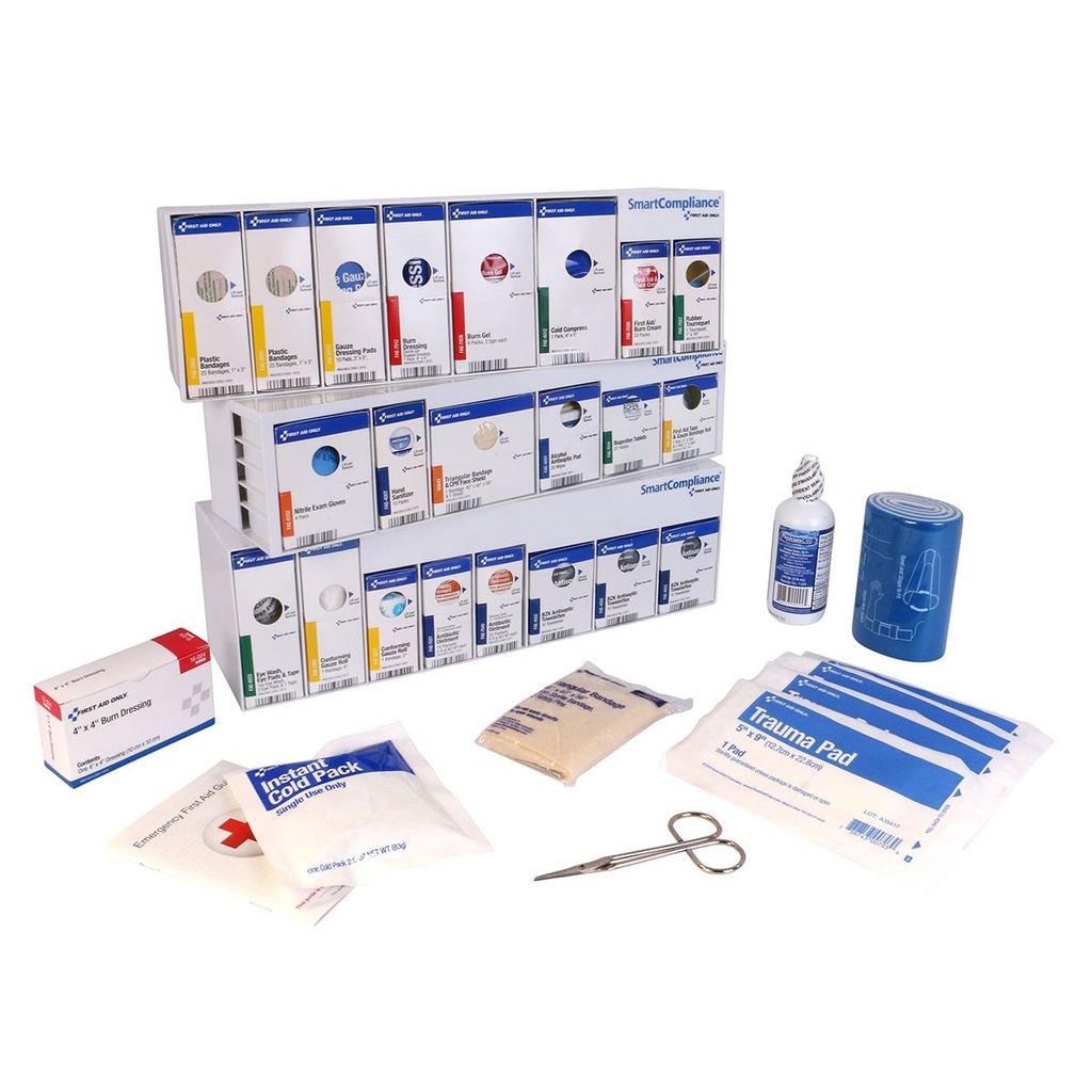 First Aid Only SmartCompliance 100 Person RetroFit Grid with Medications