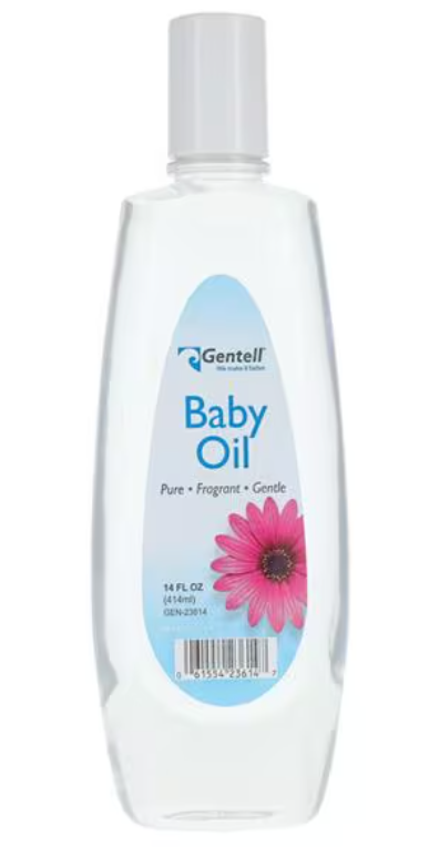 Gentell Baby Oil, 14 oz, 24/cs