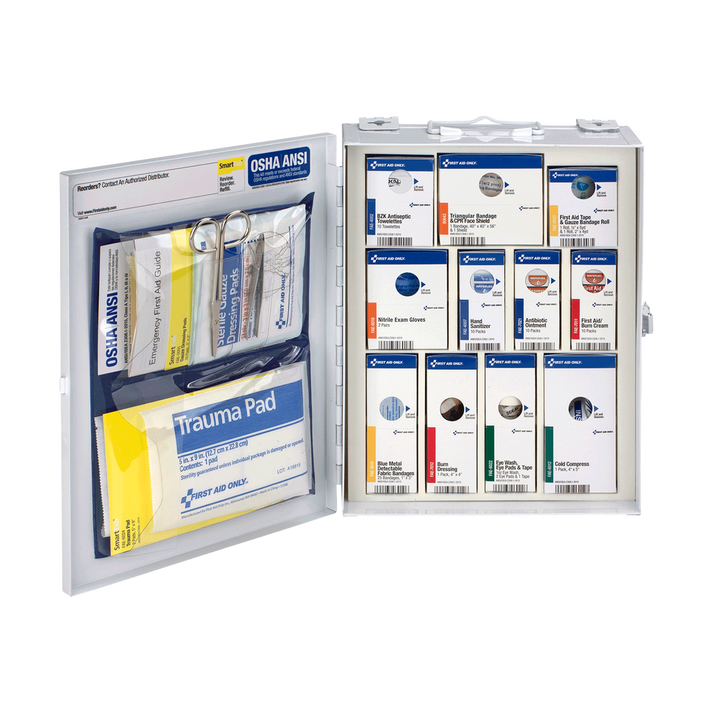 First Aid Only SmartCompliance Medium ANSI Class A Metal Food Service First Aid Cabinet