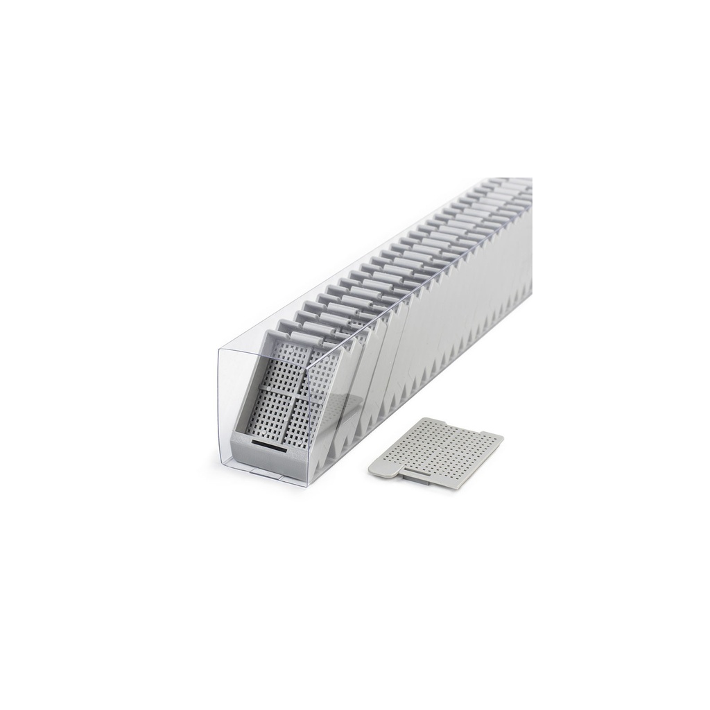 Swingsette Biopsy Cassette, Quickload Sleeves, 45° Angle, Acetal, Gray, Bulk, 750/cs