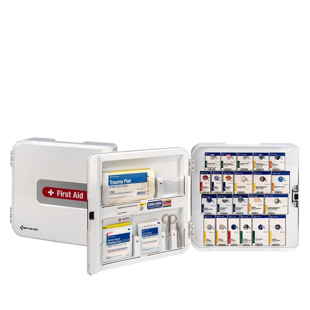 First Aid Only SmartCompliance Complete Plastic First Aid Cabinet with Medications