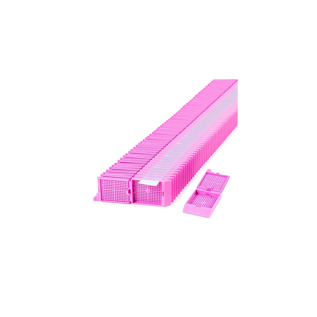 Unisette Biopsy Cassette, Quickload 35° Angle Stack (Taped), Acetal, Lilac, Bulk, 1000/cs