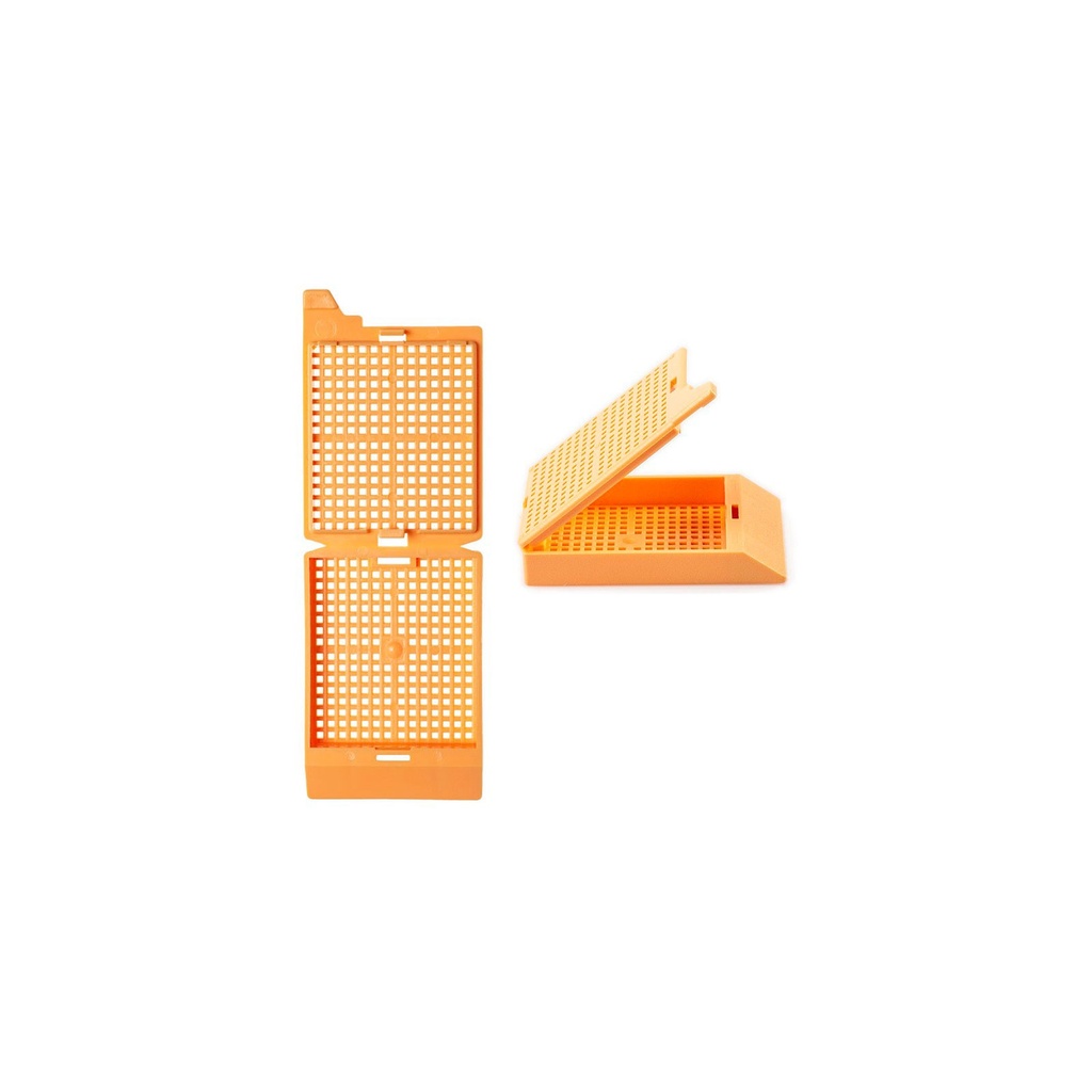 Unisette II Cassette for Manual Feed Printer with Covers, Biopsy, Peach, 500/bx, 3 bx/cs