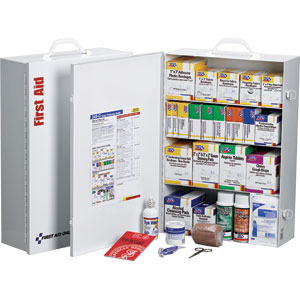 First Aid Only 150 Person 4 Shelf Industrial First Aid Station with Metal Case