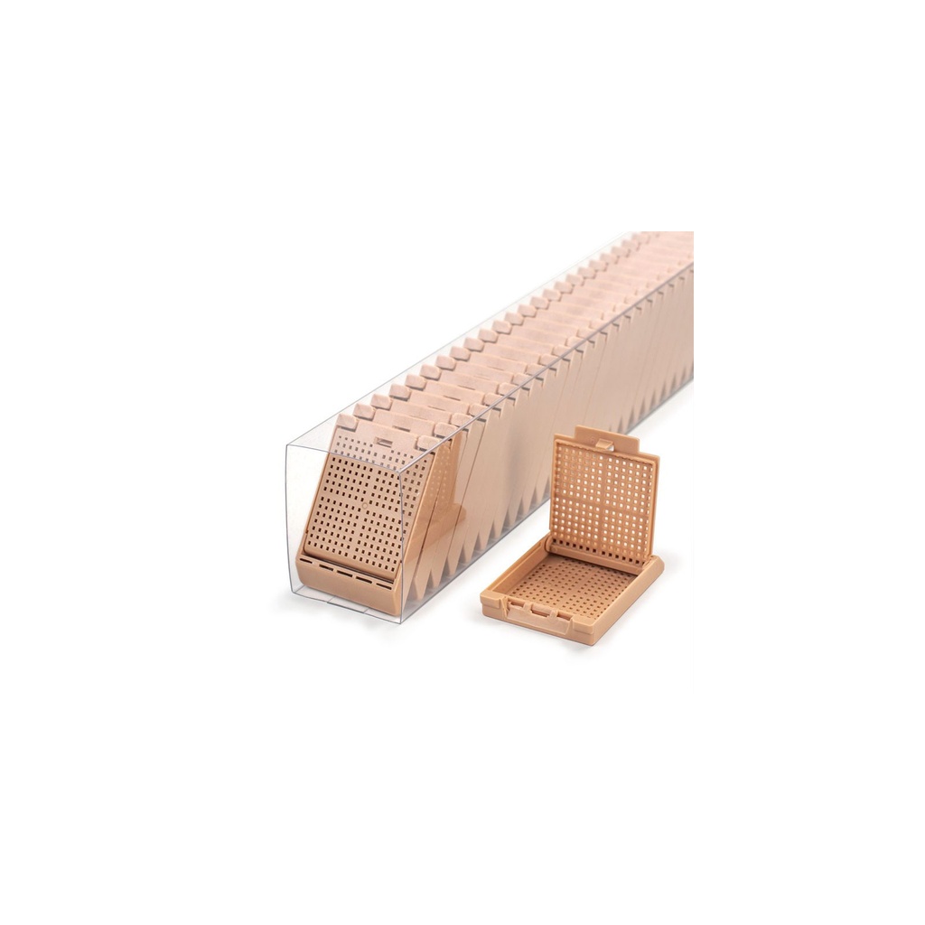 Slimsette Biopsy Cassettes in Quickload Sleeves, Tan, 75/sleeve, 10 sleeve/cs