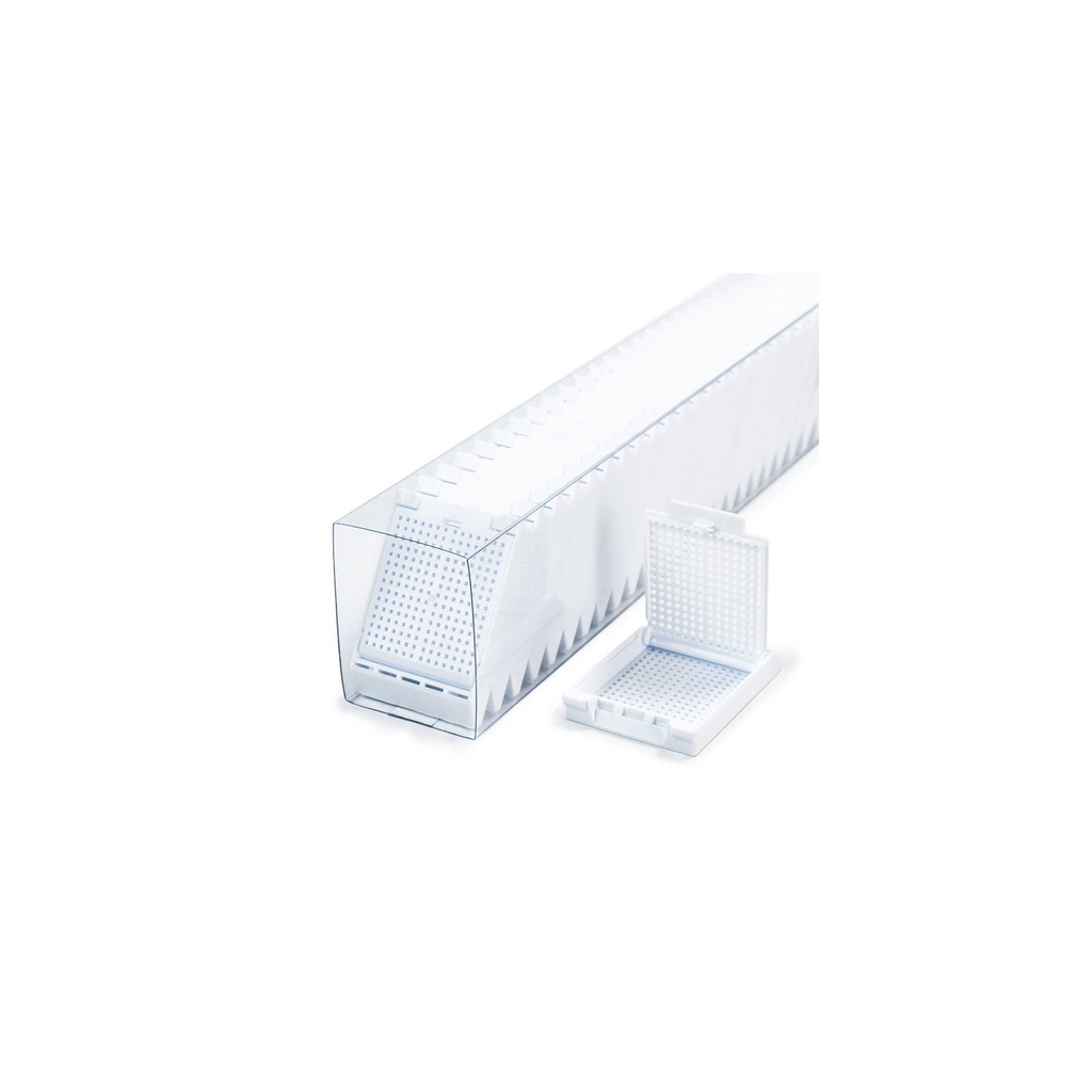 Slimsette Biopsy Cassettes in Quickload Sleeves, White, 75/sleeve, 10 sleeve/cs